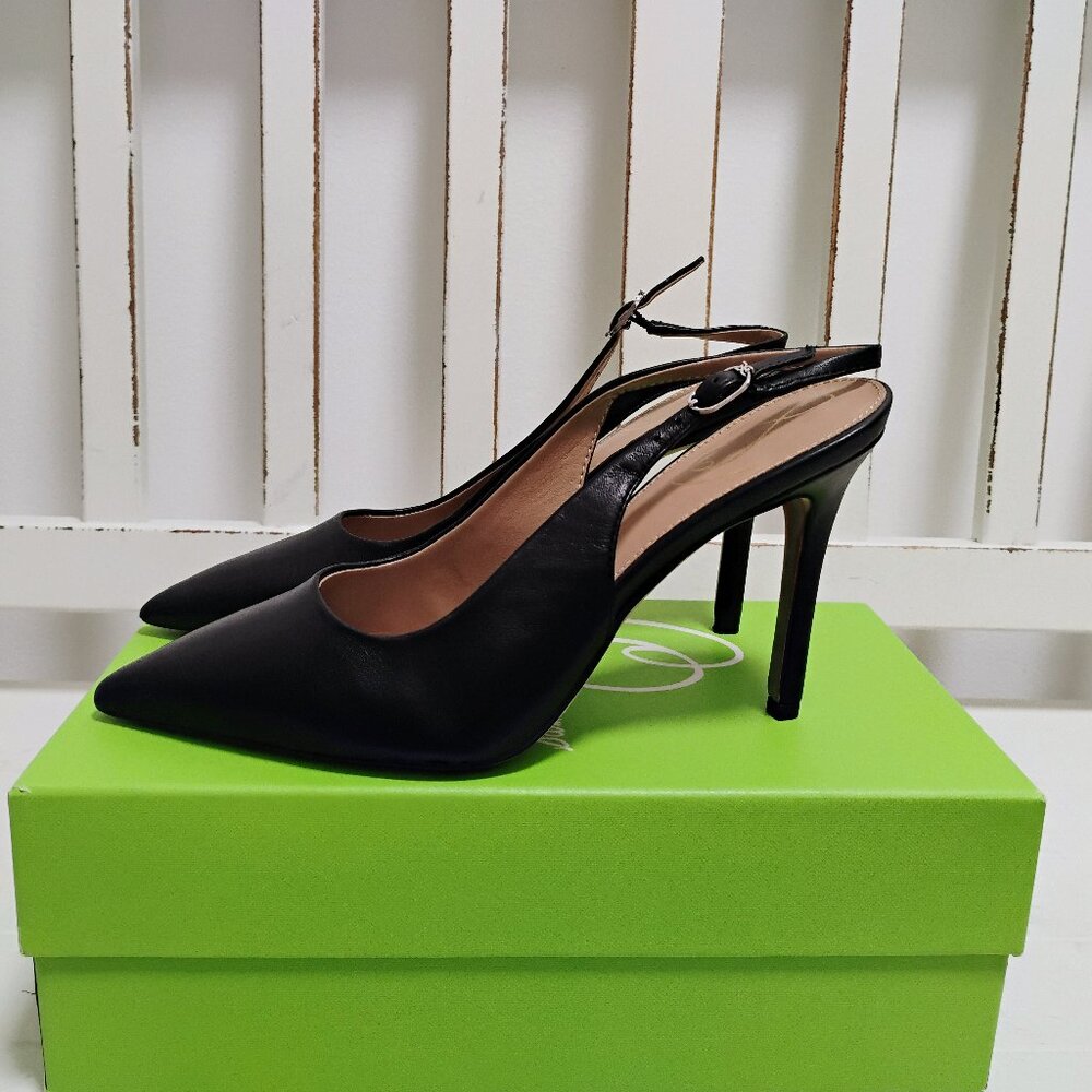 Sam Edelman Slingback Pump Black Leather 7